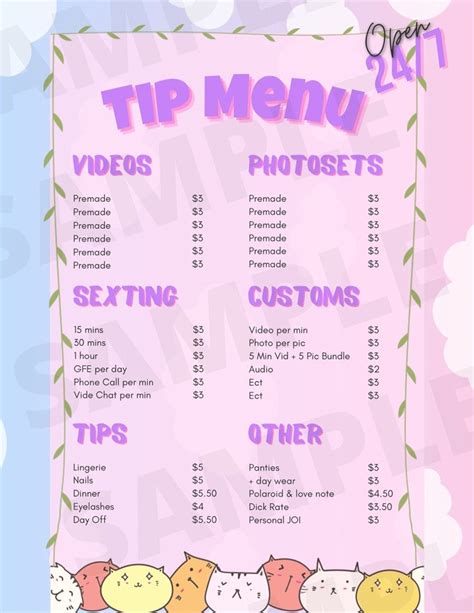 only fans menu ideas|OnlyFans Menu: How To Set It Up, Tips and Ideas